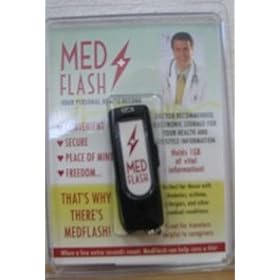 Emergency Medical Records - Flash drive with 1g memory capacity holds all important medical info like emergency contacts, blood type, allergies and medications with possible side effects and symptoms. Any computer with a USB port can record or read this device.