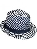 Outer Rebel Fashion Fedora Hat- Black & White Check