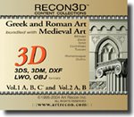 RECON3D Vol.1 & 2 Bundle: Greek, Roman, Medieval Art, 3D Content Collection (3DS, 3DM, DXF, LWO, OBJ Formats)