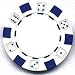 100 Striped Dice Chips - White