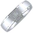 Princess Cut Diamond, 14Kt. White Gold. Diamond Comfort-Fit Wedding Band
