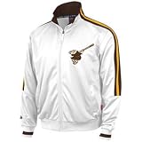 San Diego Padres Majestic Cooperstown White Therma Base Track Jacket - S