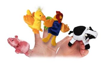 Childrens Toyshop  Toys : Finger Puppet Barn Animals Barnyard Knuckleheads