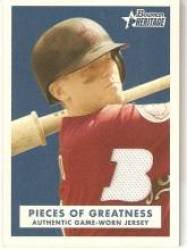2006 Bowman Heritage Pieces of Greatness #PG-CB Craig Biggio - Houston Astros (Piece of Authentic Game Used Jersey) (Baseball Cards)