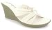 Platino Joy Ladies Summer Wedge Sandals - White