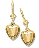 14KT Dangle Heart Earrings