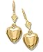 14KT Dangle Heart Earrings