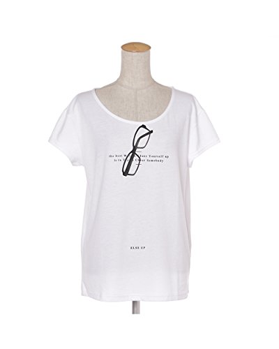 ikka メガネ　メッセージロゴTシャツ