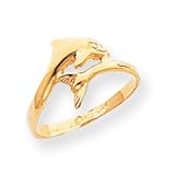 14k Gold Dolphin Ring