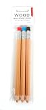 Wooden Blue Ballpoint Pens Pack of 3 Assorted Colors