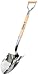 Truper 33127 Tru Pro Polished Chrome Ceremonial Shovel, with Steel/Wood D-Handle, 27-Inch