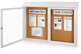 Double-Door Outdoor Message Center - 45 X 30 - White