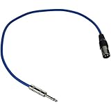 Seismic Audio - SATRXL-M2 - Blue 2' XLR Male to 1/4" TRS Patch Cable