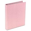 Aurora Products ProFormance Crocodile Embossed Ring Binder, 1-Inch Capacity, Pink (80011)