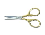 Gingher G-LT 3-1/2-Inch Gold-Handled Lion's Tail Embroidery Scissors