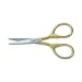Gingher G-LT 3-1/2-Inch Gold-Handled Lion's Tail Embroidery Scissors