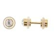 Gold Plated Stainless Steel Fake Plug with Clear CZ - 16G Earwire - 4G - Sold in Pairs