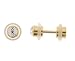 Gold Plated Stainless Steel Fake Plug with Clear CZ - 16G Earwire - 4G - Sold in Pairs