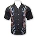 Flaming 8 embroidered biker shirt, Dragonfly