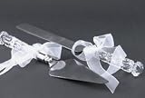 Lead Crystal Paris Wedding Cake Knife and Server Set