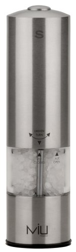 MIU Stainless Steel Battery Operated Electric Salt Mill