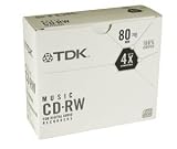 CD-RW reWriteable 80-Minute 700MB for Music 10-Pack Slim Case