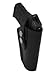 Barsony Black Leather Belt Clip Holster for Small Frame .380 and Ultra-Compact 9mm 40 45