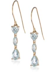 18k Yellow Gold Plated Sterling Silver Dangle Earrings
