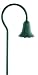 Manor House LV11002GN Cast Aluminum Low Voltage Tulip Light on Shepherd's Hook, Green