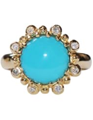 Anzie Dew Drop Collection - Étoile Mini Ring - Turquoise