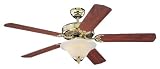  : Monte Carlo Ceiling Fan 5HS52PBD Homeowner's Deluxe Fan - Polished Brass Indoor Fans 52