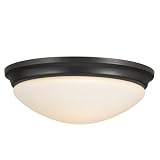 Murray Feiss FM272ORB Barrington 14-Inch Flushmount Oil Rubbed Bronze with Opal Etched Glass
