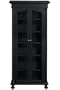 Salem 31"w 6 shelf Bookcase With Glass Doors, SIX SHELF, CHESHIRE BLACK