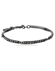 Kensie "Naughty and Nice" Hematite-Plated Pave Flex Bracelet, 7.5"