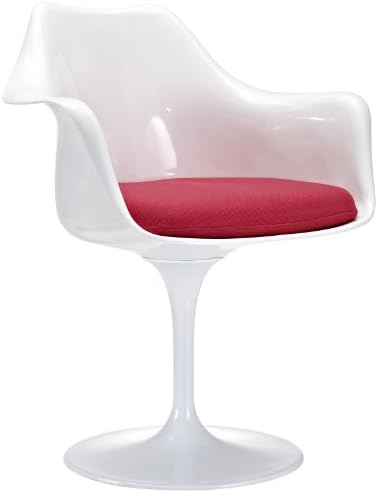 Red Eero Saarinen Tulip Inspired Dining Armchair FMP25859