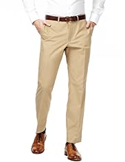 Savile Row Inspired Pure Cotton Flat Front Trousers