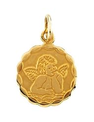 Youth Guardian Angel Pendant With 15" Chain 14K Gold Yellow 19656
