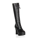 EXOTICA-2020 4 Inch Sexy Knee High Boots Chunky Heel Platform Lace Up Boot Pleaser