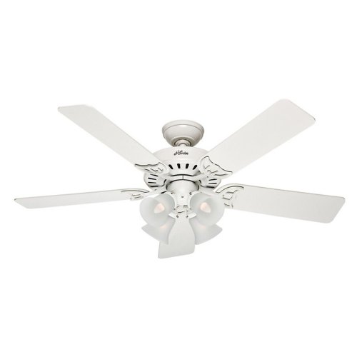 Hunter 20181 52 Inch Studio Series Ceiling Fan White with Bleached Oak