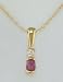 14K Oval Ruby and Diamond Pendant