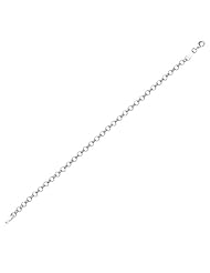 BRI Sterling Silver Oval Cable Link Charm - Made in Italy - Nickle Free - 5.1mm