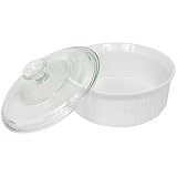 CorningWare French White 1-1/2-Quart Covered Round Dish