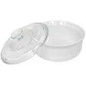 CorningWare French White 1-1/2-Quart Covered Round Dish