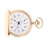 Mount Royal - Masonic Engine Turned Gold Plated Quartz Full Hunter Pocket Watch - G410PQ - (WW1714)