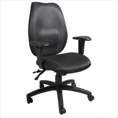 Black Boss Office Products Ergonomic Multi-tilt Task Chair with Adjustable Arms and Seat Slider