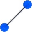ELECTRIC BLUE Barbell Tongue Ring