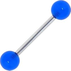 Electric Blue Tongue Ring