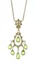 18k Yellow Gold Chandelier Pendant w/ Peridot Briolette, Diamonds (.05ctw) by Diana Heimann