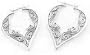 Victorian Style VINE Sterling Silver Hoop Drop Earrings