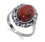 Sterling Silver Oval Cut Baltic Amber Ring Genuine Size 5